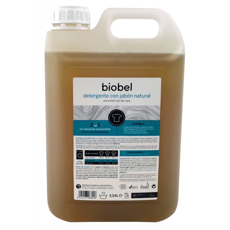 detergente ropa Biobel 5 litros